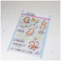 Heffy Doodle Clear Stamps Set - Chimply The Best - Stempel Äffchen