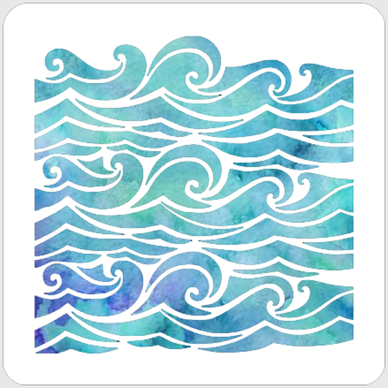 A Colorful Life Designs Stencils - Waves