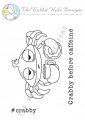 Bild 1 von The Rabbit Hole Designs Clear Stamps  - Caffeinated - Crab - Krabbe