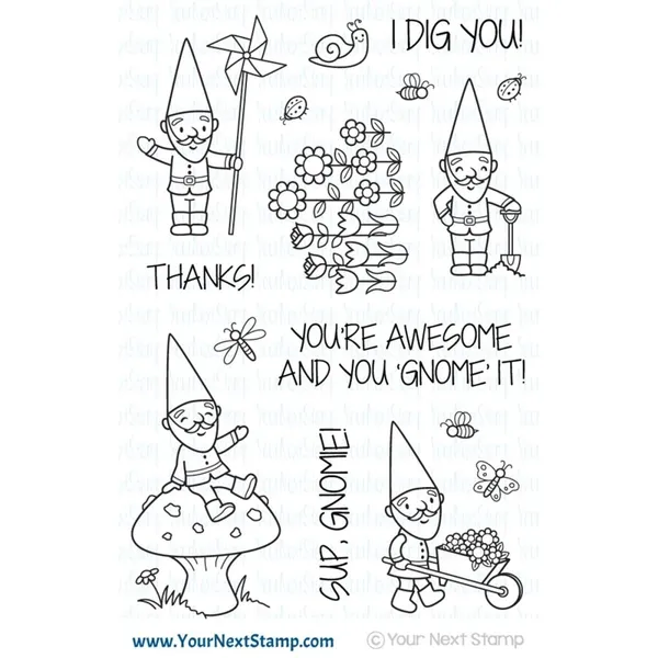Your Next Stamp Clear Stamp Cute Gnomies Stamp Set