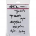 Dina Wakley Media Cling Stamps - Handwritten Quotes 
