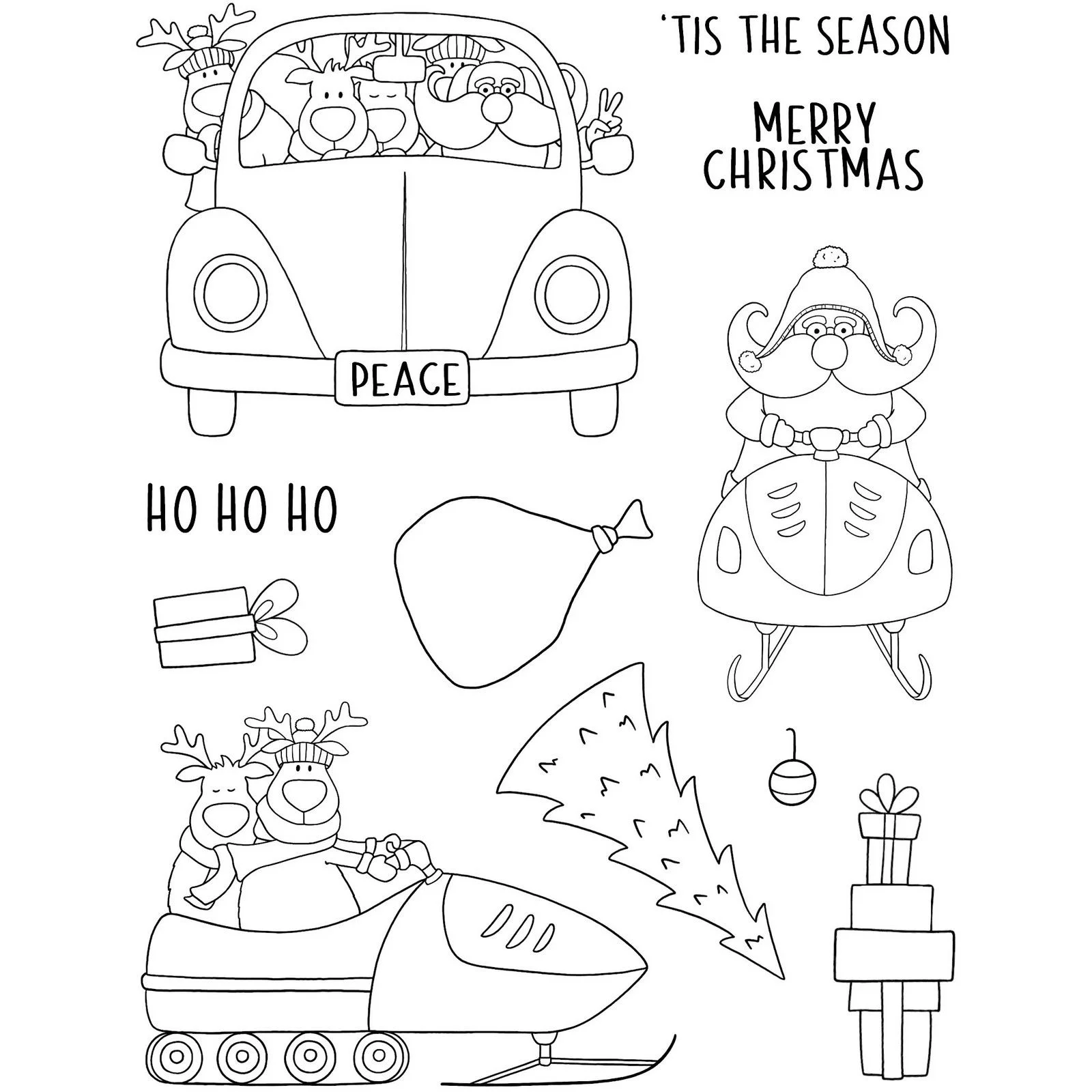 Bild 4 von Creative Expressions • Jane's Doodles Clear Stamps Santa's Coming To Town - Weihnachtsmann