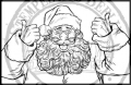 StempelBar Stempelgummi Weihnachtsmann mit Sternbrille