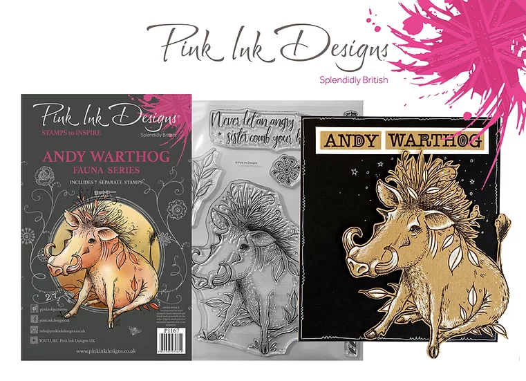 Pink Ink Designs - Stempel Andy Warthog - Wildschwein