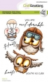 CraftEmotions Stempel - Clear Stamps A6 - Owls 3 Carla Creaties
