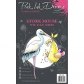 Pink Ink Designs - Stempel  Stork Mouse - (Storch Maus)