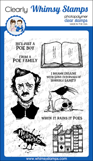 Whimsy Stamps Clear Stamps - Poe Boy