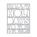 Hero Arts Stanze Happy Holidays Cover Plate