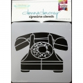 Donna Downey Signature Stencils Schablone   Rotary Phone 