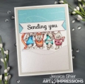 Bild 10 von Art Impressions Clear Stamps Happy Spring Flip Card - Osterhäschen