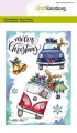 CraftEmotions Stempel - clearstamps A6 -  x-mass cars 1 Carla Creaties