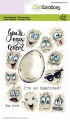 CraftEmotions Stempel - clearstamps A6 - Egg faces Carla Creaties