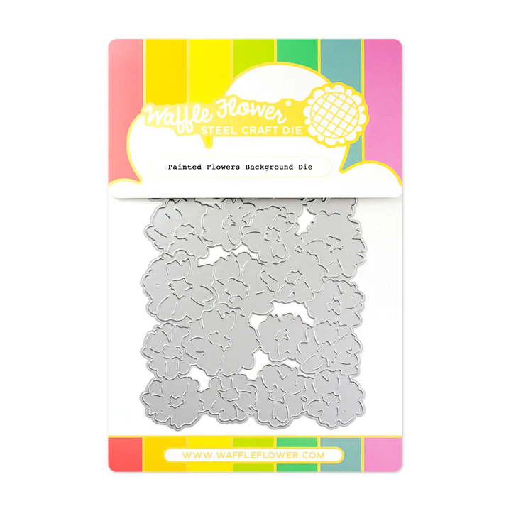 Waffle Flower Painted Flowers Background Die - Stanze Blumen-Hintergrund