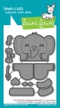 Lawn Fawn Cuts - Stanzschablone - tiny gift box elephant add-on