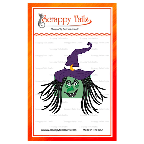 Scrappy Tails Stanz-Set  - Scary Witch Add-On for A7 Pumpkin Pop Up Card