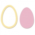 Sizzix Framelits Die Set 2PK - Egg/Balloon - Stanzen Ei/Ballon