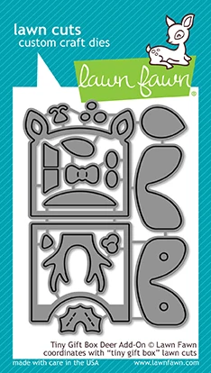 Lawn Fawn Cuts - Stanzschablone Tiny Gift Box Deer add-on