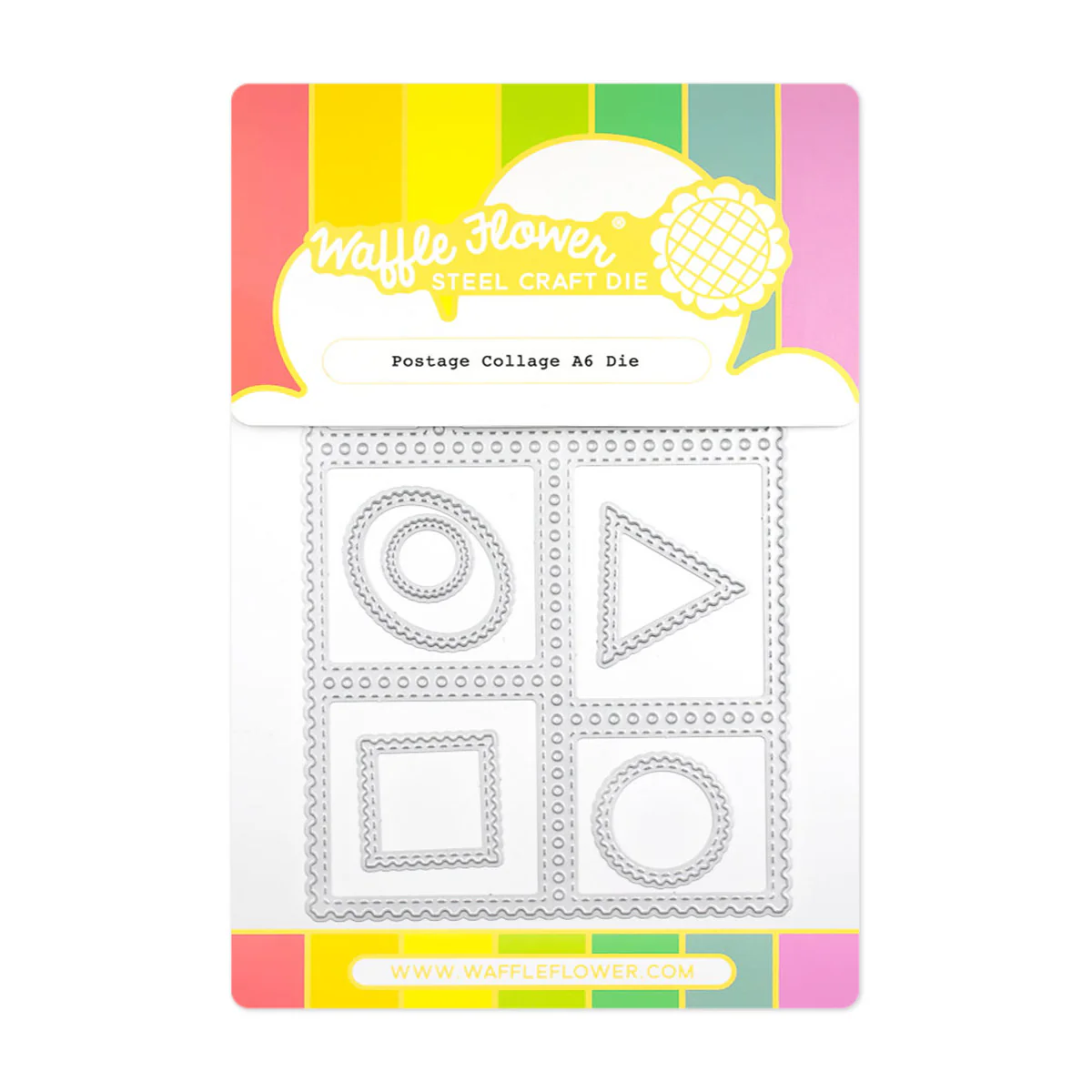 Waffle Flower Postage Collage A6 Die-Set - Stanzset