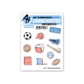 Art Impressions Clear Stamps Sport Accessories - Sport Stempelset inkl. Stanzen