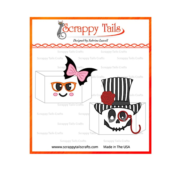 Scrappy Tails Stanz-Set  - Skull & Ghost Duo Add-On for A7 Pumpkin Pop Up Card