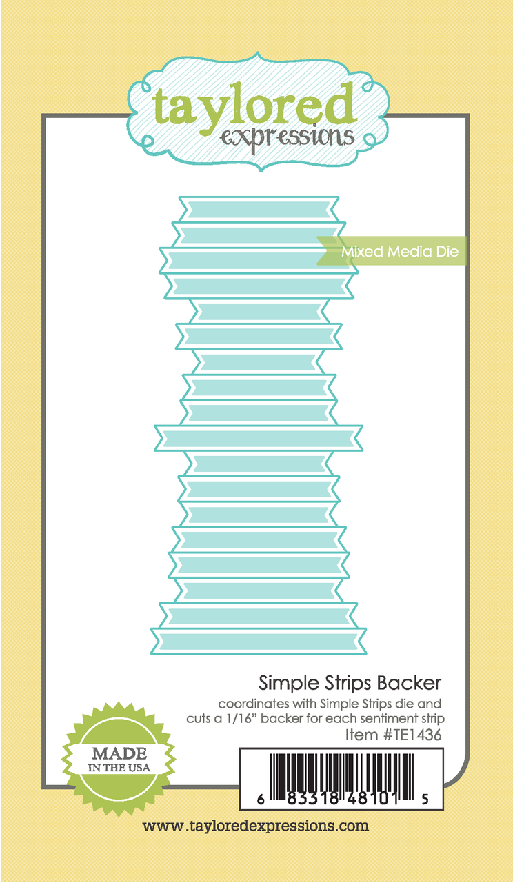 Taylored Expressions Stanzschablone - Simple strips backer