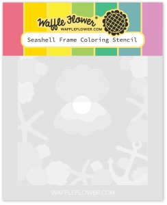 Waffle-Flower-Seashell-Frame-Coloring--Stencil---Schablone-Muschel