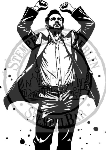 StempelBar-Stempelgummi-jubelnder-Mann