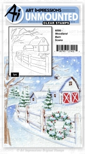 Art-Impressions-Stamp-Set---Woodland-Barn-Scene