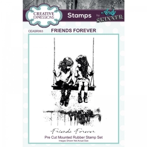 Creative-Expressions-Pre-Cut-Stamp---Gummistempel---Andy-Skinner-Friends-Forever-