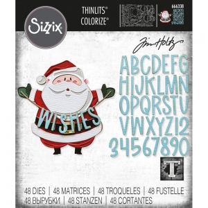 Sizzix-Thinlits-Die-by-Tim-Holtz---Stanzschablone---Santa-Greetings-Colorize