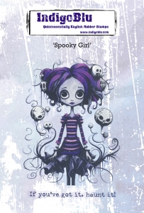 IndigoBlu-Gummistempel---Spooky-Girl-A6-Red-Rubber-Stamp