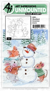 Art-Impressions-Stamp-Set---Woodland-Snowman--Scene