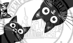 StempelBar-Stempelgummi-Katzen
