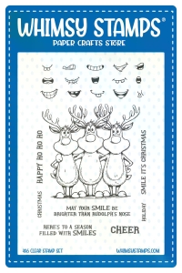 Whimsy-Stamps-Clear-Stamps---Reindeer-Smiles