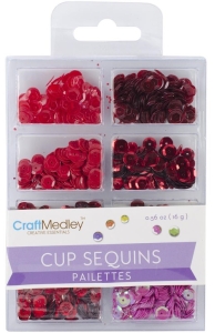 Craft-Medley-Creative-Essentials-Cup-Sequins---Pailletten-Rouge