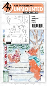 Art-Impressions-Stamp-Set---Woodland-Bench-Scene