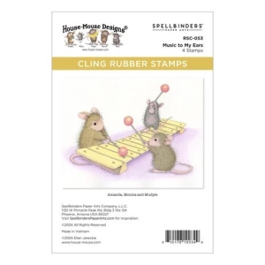Spellbinders--Music-to-My-Ears-Cling-Rubber-Stamp-Set---House-Mouse-Stempelgummi