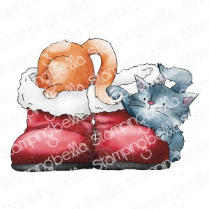 Gummistempel-Stamping-Bella-Cling-Stamp-KITTENS-IN-BOOTS-RUBBER-STAMP