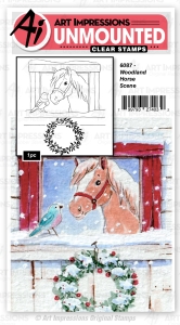 Art-Impressions-Stamp-Set---Woodland-Horse-Scene