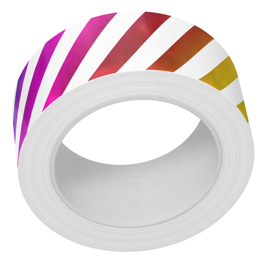 Lawn-Fawn-Washi-Tape---diagonal-rainbow-stripes-foiled