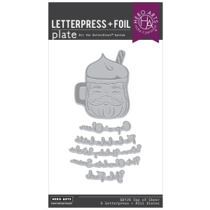 Hero-Arts-Letterpress--Foil-plate---Cup-of-Cheer---Hotfoil-und-Prgeschablone