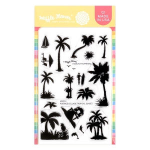 Waffle-Flower-Postage-Collage-Tropical-Sunset-Stamp-Set---Stempel-Set