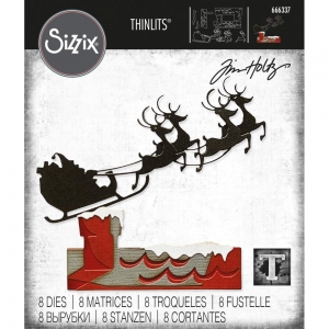 Sizzix-Thinlits-Die-by-Tim-Holtz---Stanzschablone---Reindeer-Sleigh