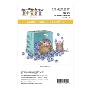 Spellbinders-Blueberry-Buddies-Cling-Rubber-Stamp-Set---House-Mouse-Stempelgummi
