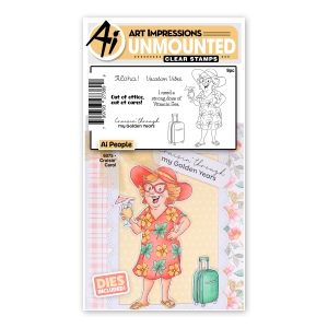 Art-Impressions-Clear-Stamps-with-dies-Cruisin-Carol---Ai-People-Stempelset-inkl-Stanzen