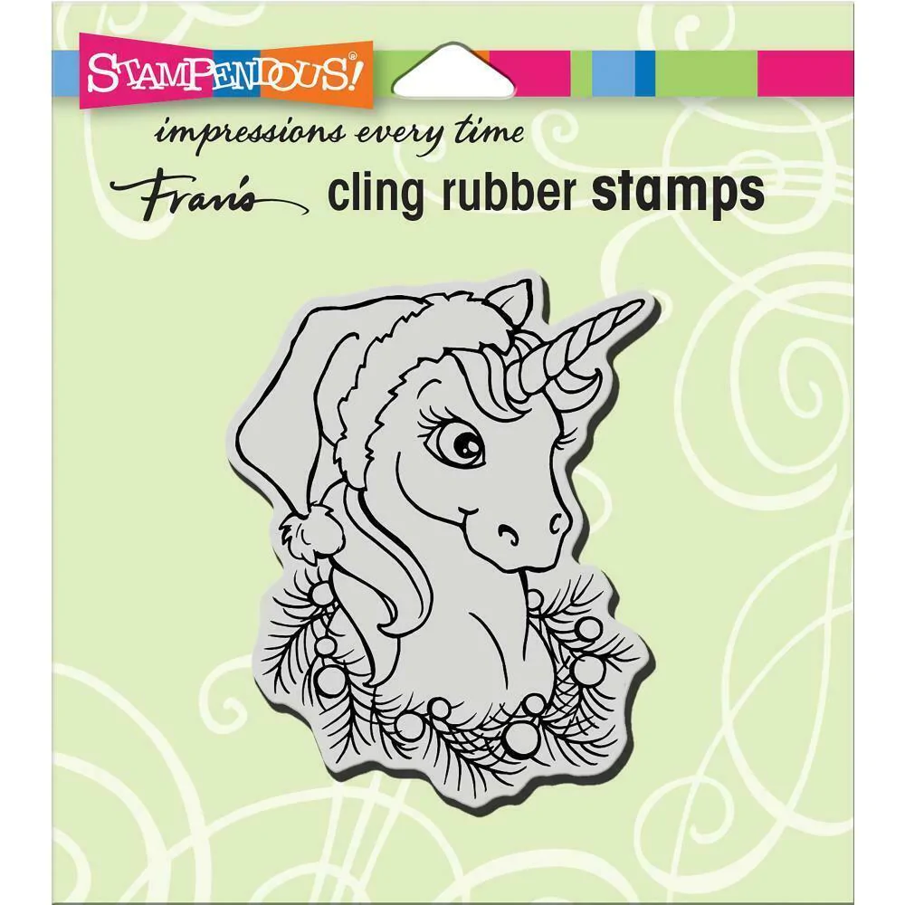 Stampendous-Cling-Stamps-Unicorn-Christmas---Stempelgummi