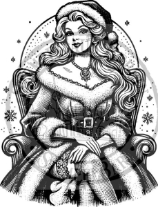 StempelBar-Stempelgummi-Sexy-Weihnachtsfrau