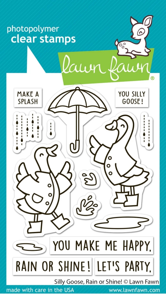Bild 1 von Lawn Fawn Clear Stamps - silly goose, rain or shine!