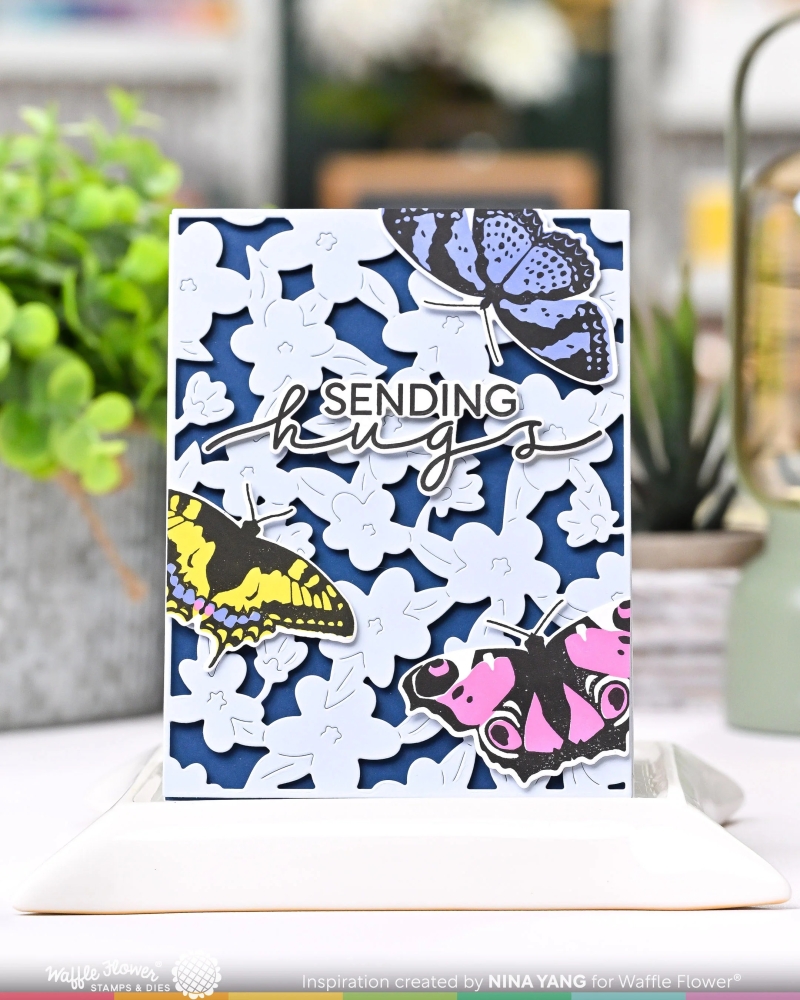 Bild 1 von Waffle Flower Postage Butterfly Trio Clear Stamp Set - Stempel