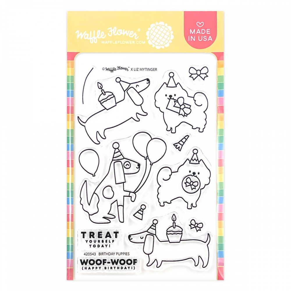 Bild 1 von Waffle Flower Birthday Puppies Set - Stempel Geburtstag Hunde